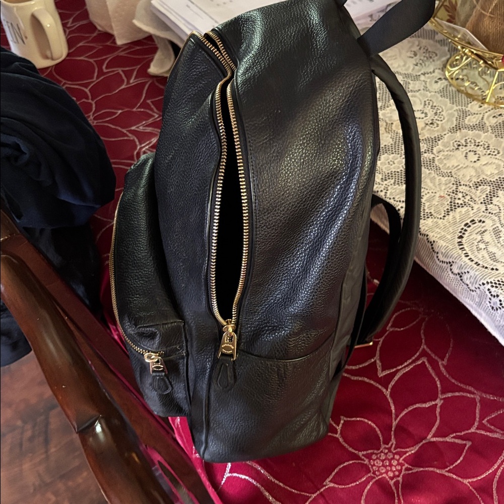 Coach black pebbled leather Charlie bag back pack - Picture 10 of 11